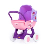 Коляска для кукол "Arina" 4-х колёсная (в пакете) Коляска для кукол "Arina" 4-х колёсная (в пакете)