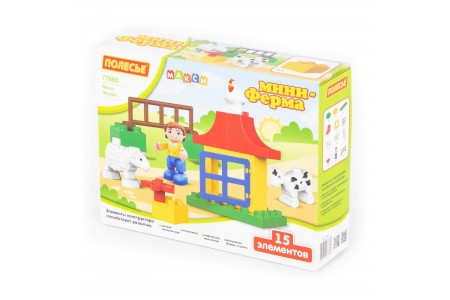 Конструктор "Макси" - "Мини-Ферма" (15 элементов) (в коробке) Конструктор "Макси" - "Мини-Ферма" (15 элементов) (в коробке)