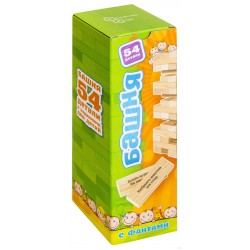 Настольная игра Башня, с заданиями для детей, 54 детали Настольная игра Башня, с заданиями для детей, 54 детали