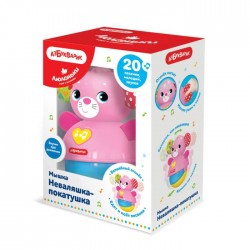 МУЗЫКАЛЬНАЯ ИГРУШКА "НЕВАЛЯШКА-ПОКАТУШКА. МЫШКА" (РОЗОВАЯ)