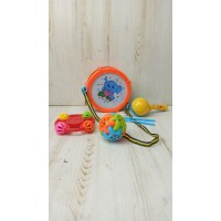 Детский барабан с игрушками в наборе