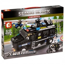 Конструктор "Sembo Block" Бронеавтомобиль спецназа SWAT. 