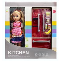 Детский набор "кукла с холодильником"